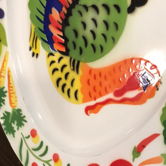 Enamelware VTG Turkey Platter Bright Festive Colors Raised Texture Major Colors! - Picture 16 of 16
